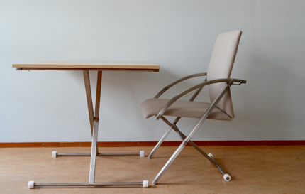 Verstelbare stoel en tafel - hoge stand