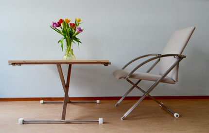 Verstelbare stoel en tafel - lage stand
