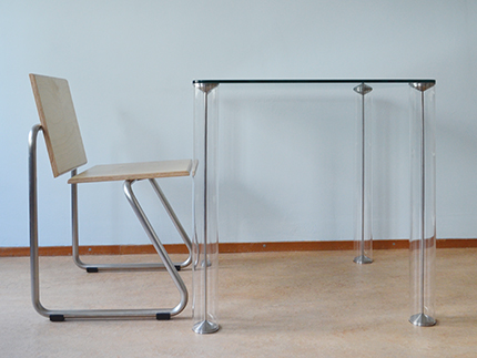 Stoel met buisframe - hoog, tafel ZOZ groot