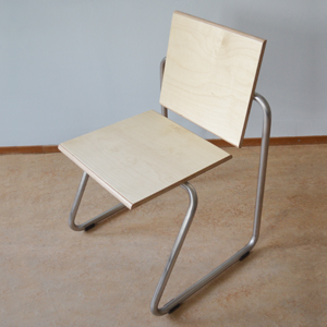 Stoel met buisframe - hoog